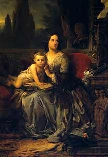 Leon Cogniet Portrait of Maria Brignole-Sale De Ferrari with her son china oil painting image